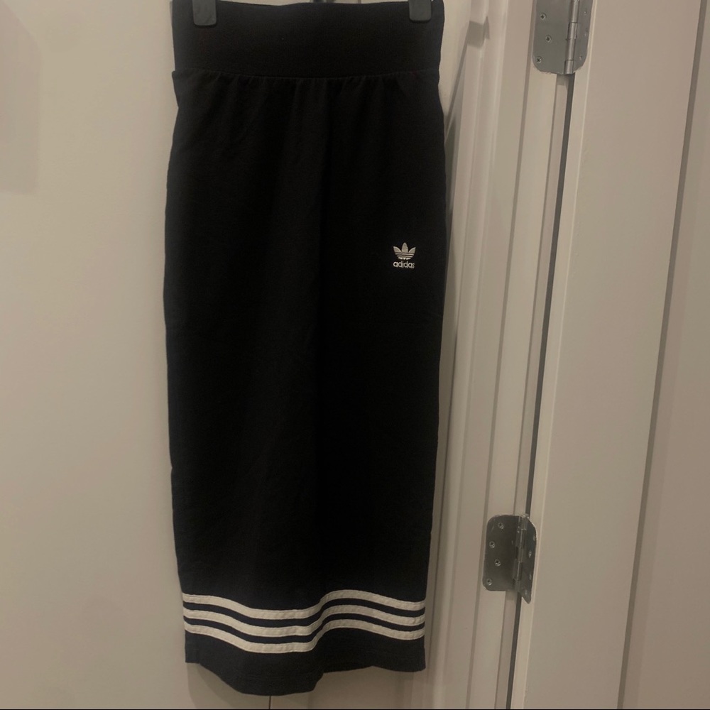 adidas maxi skirt with 3 strips